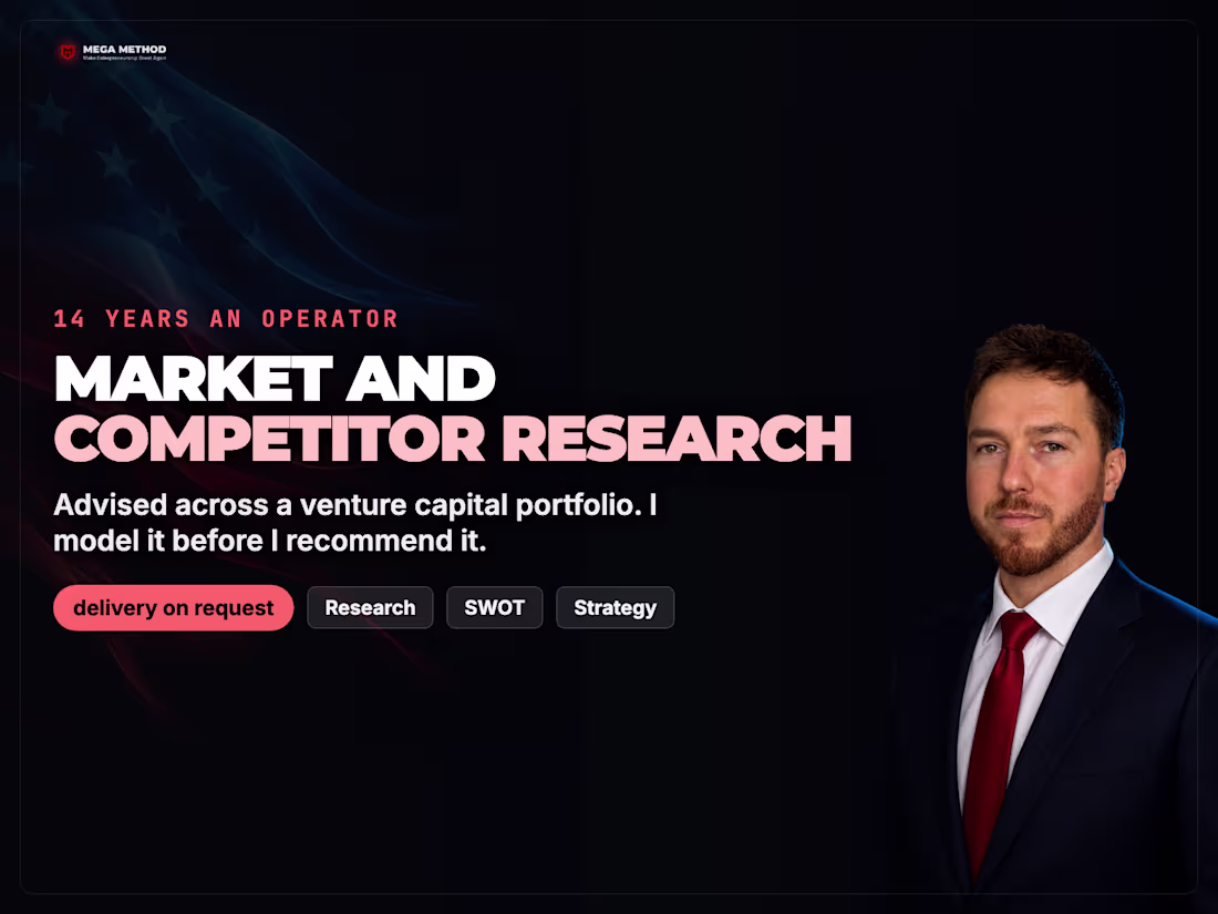Cover image for Market, Competitor And SWOT Research