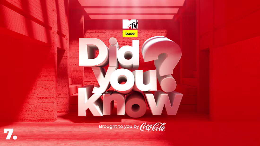Cover image for MTV Base Did you know 3D animation