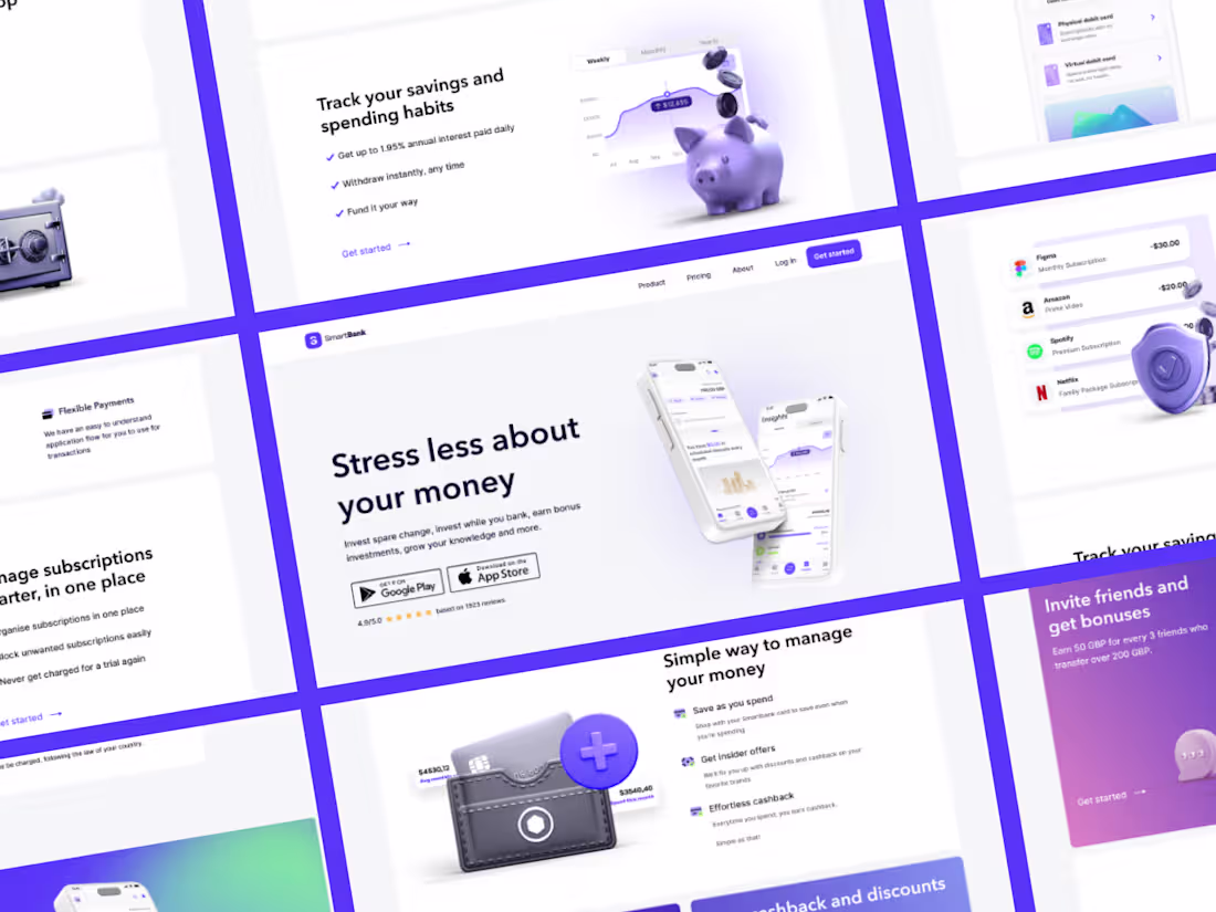 Cover image for SmartBank Fintech Landing Page Development