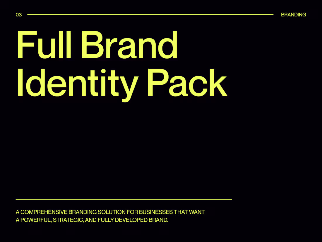 Cover image for Full Brand Identity Package