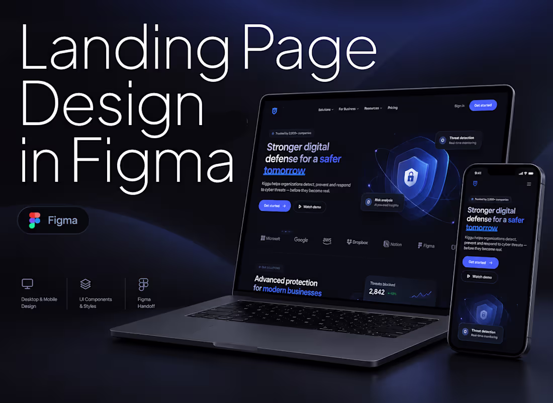 Cover image for SaaS Landing Page Design in Figma