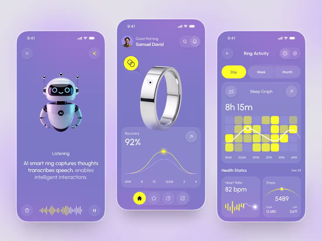 Cover image for Smart Ring App UI —