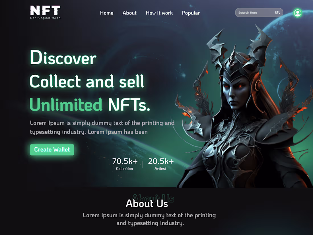 Cover image for NFT Landing Page