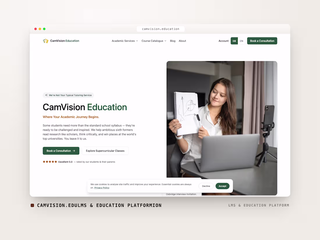 Cover image for CamVision Education — LMS Platform