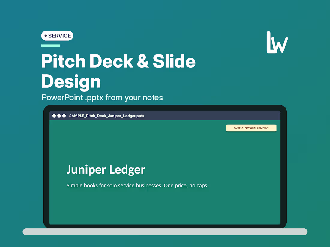 Cover image for Pitch Deck & Slide Design | PowerPoint (.pptx), From Your Notes