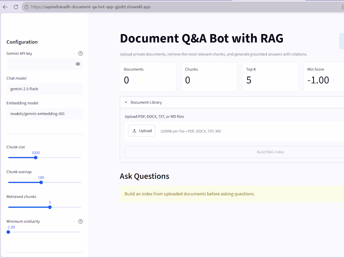 Cover image for GitHub - sayendranadh/document-qa-bot