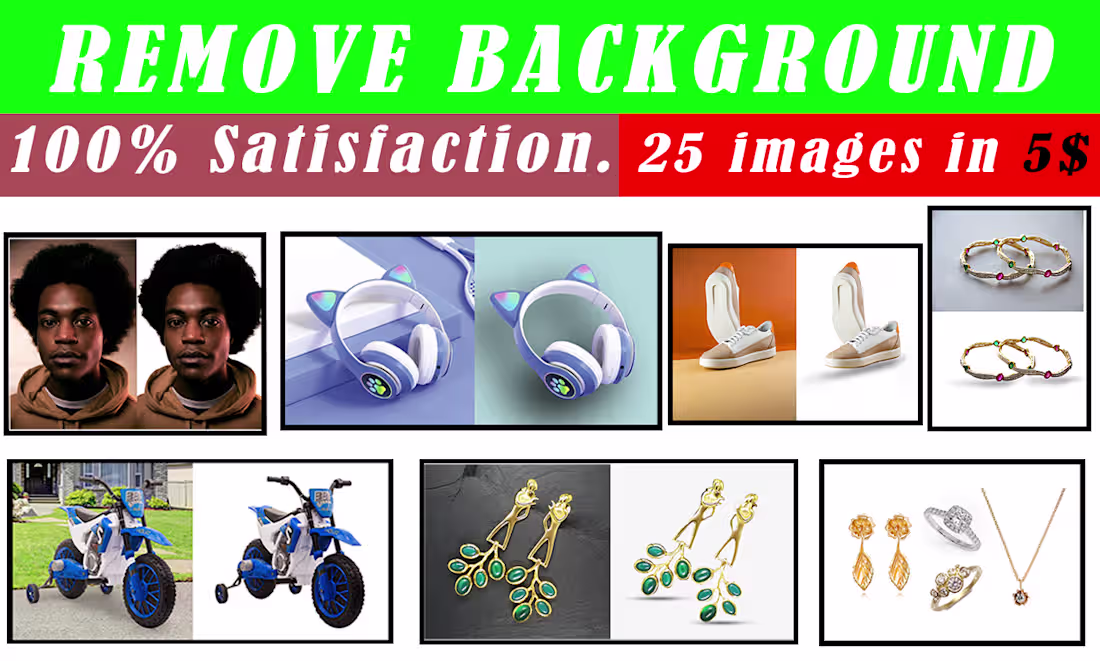 Cover image for I will remove backgrounds from