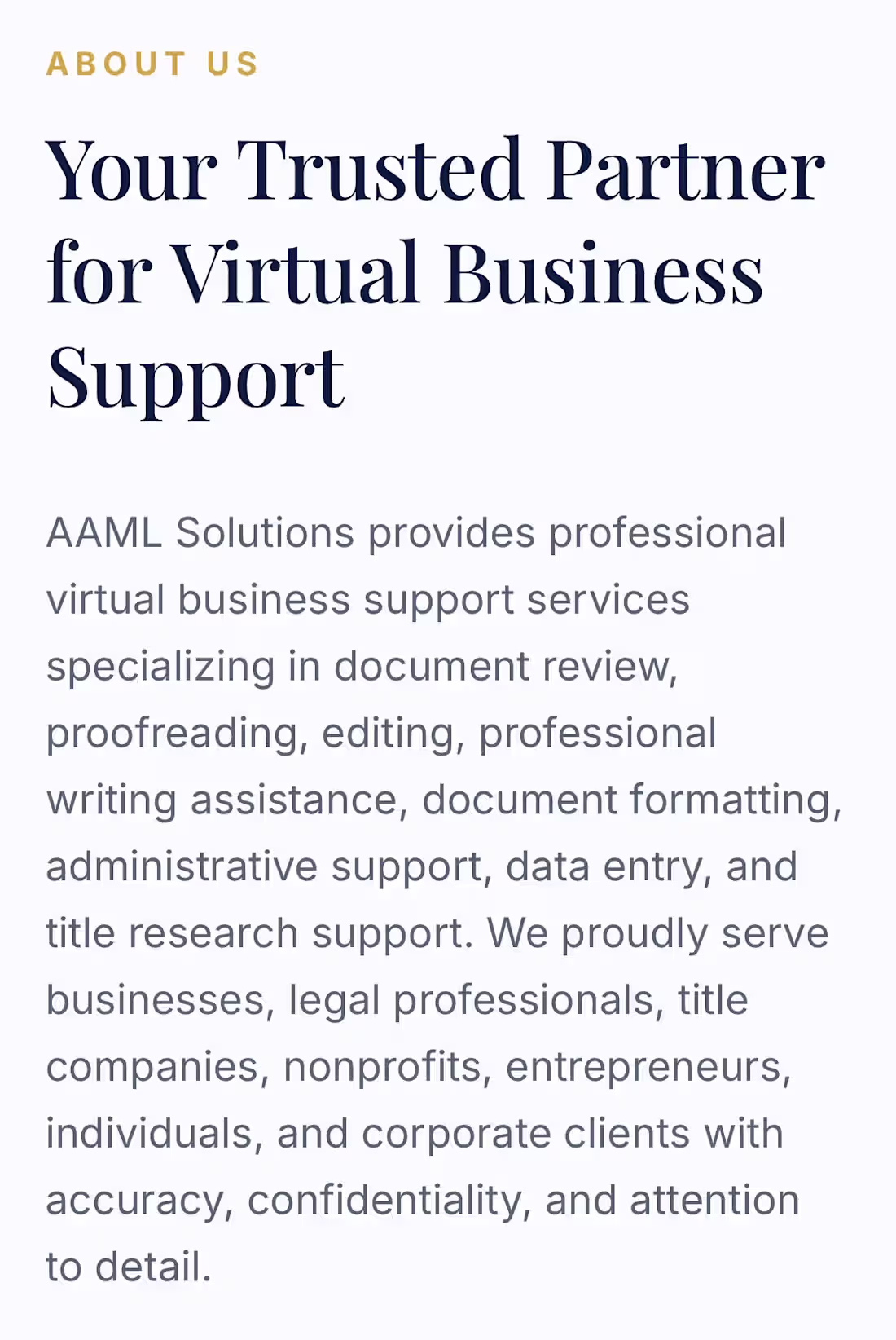 Cover image for About AAML Solutions