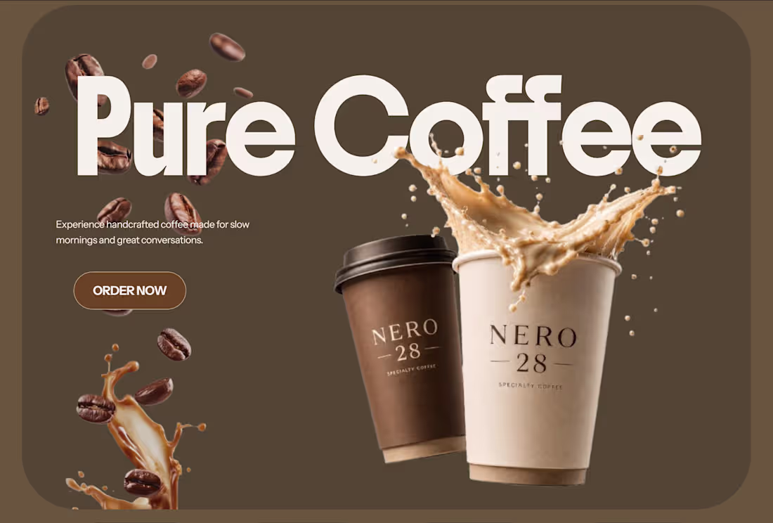 Cover image for A coffee shop website built