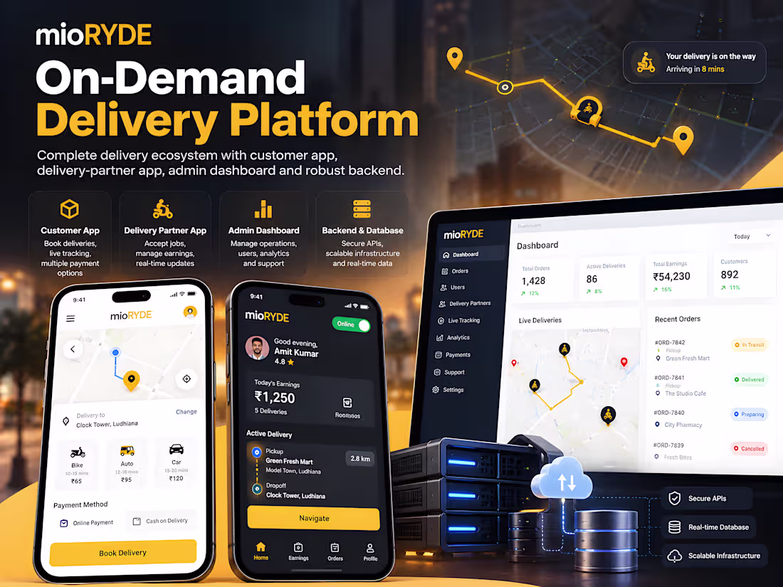 Cover image for On-Demand Delivery Platform — Mobile