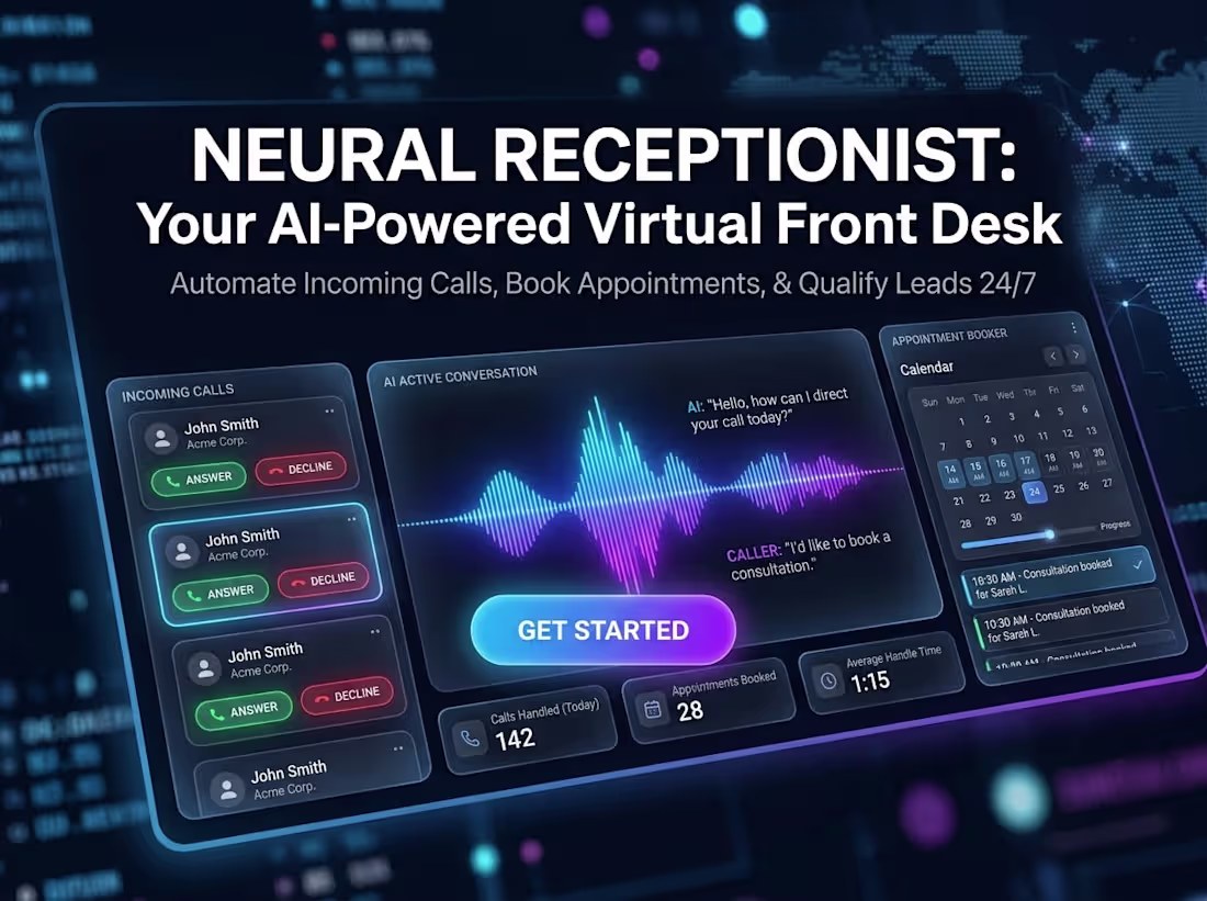 Cover image for AI Voice Receptionist System