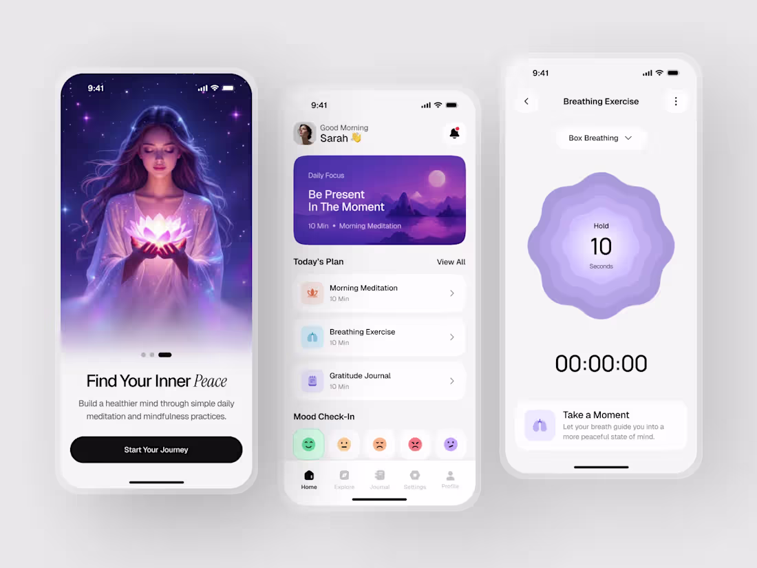 Cover image for Meditation & Mindfulness App UIUX Design