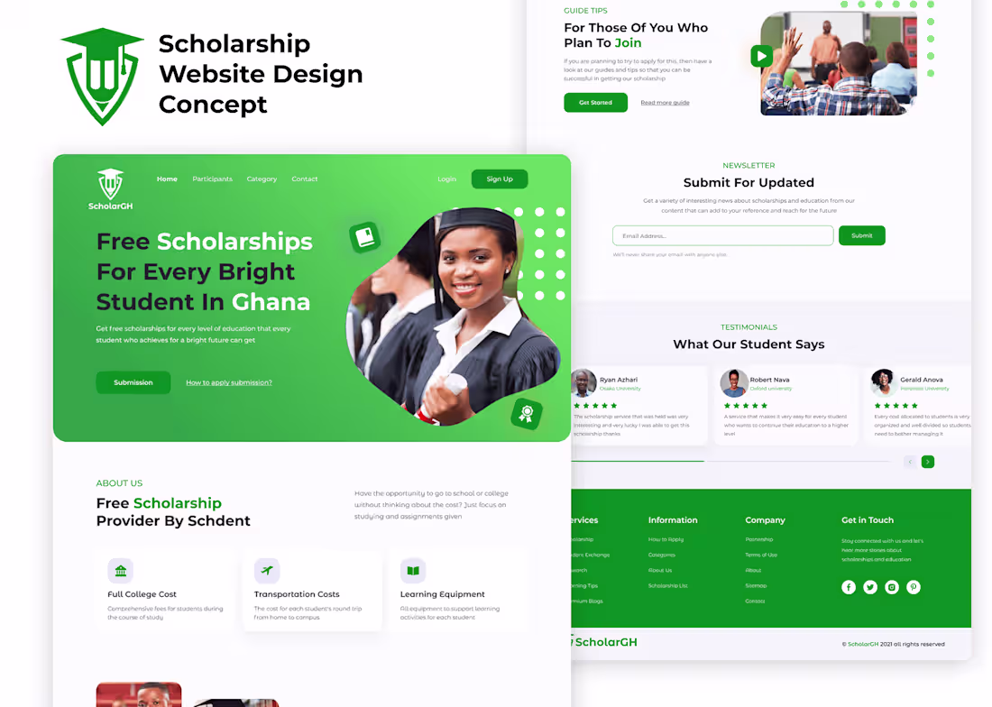 Cover image for Scholarship Website Design