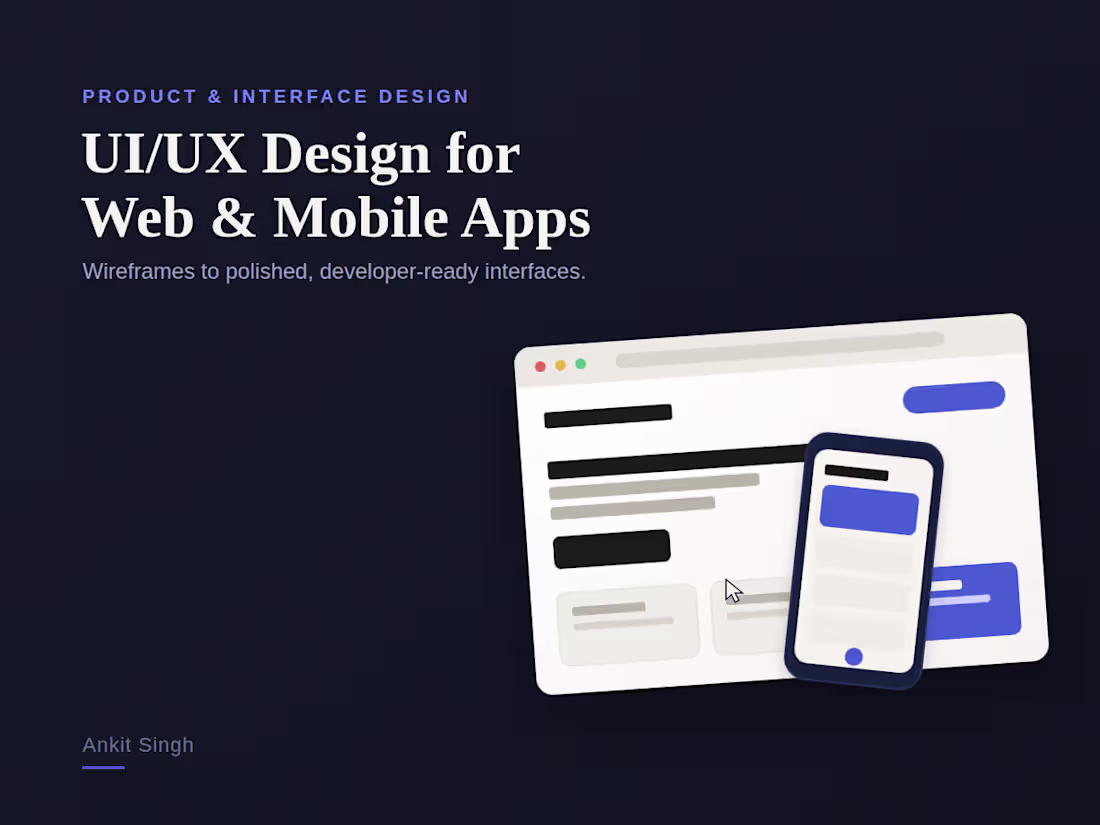 Cover image for UI/UX Design for Web & Mobile Apps