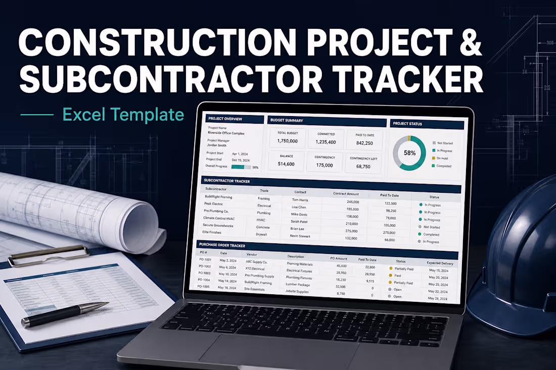 Cover image for Construction Project and Subcontractor Tracker