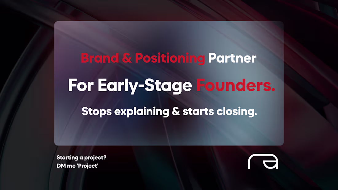 Cover image for Brand & Positioning Partner for First-Time B2B Founders