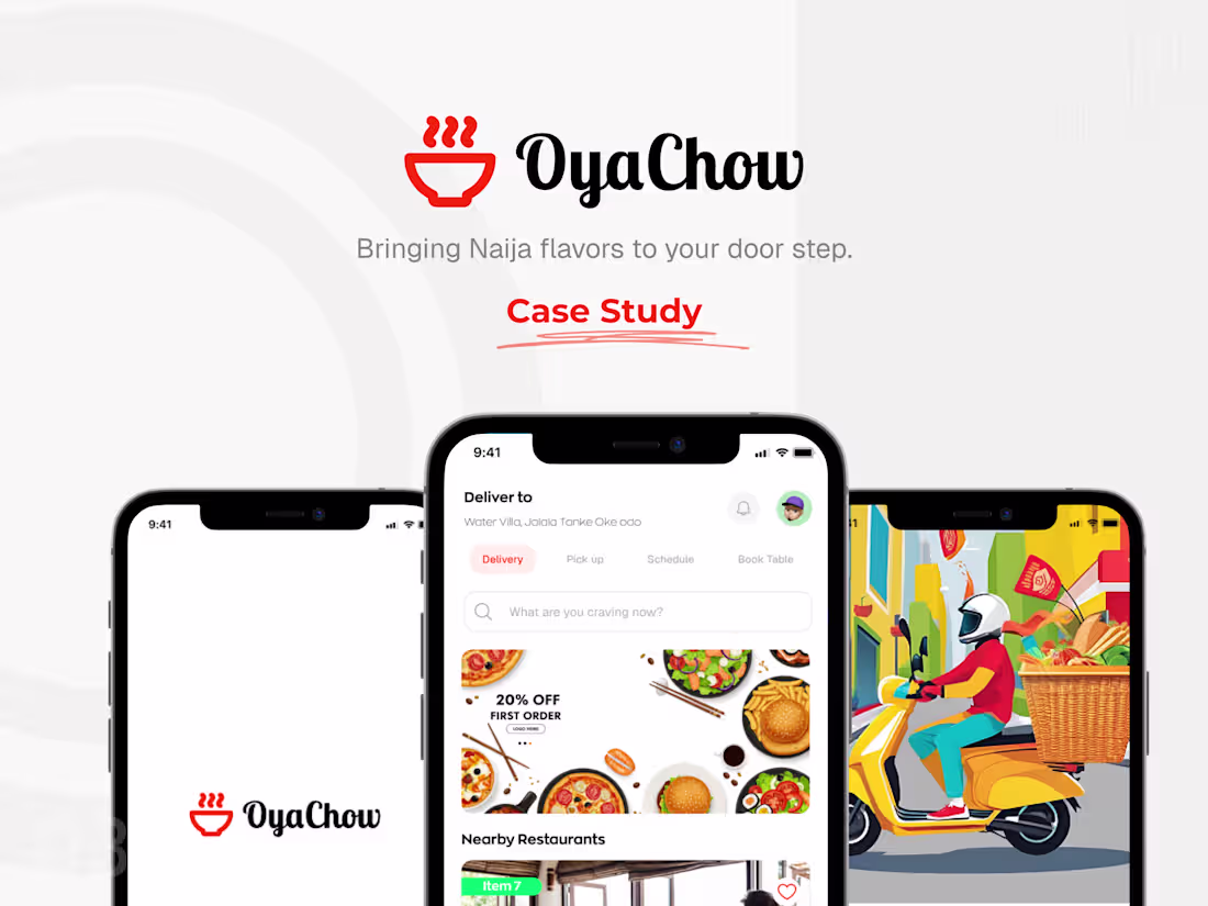 Cover image for OyaChow – Food Delivery case study