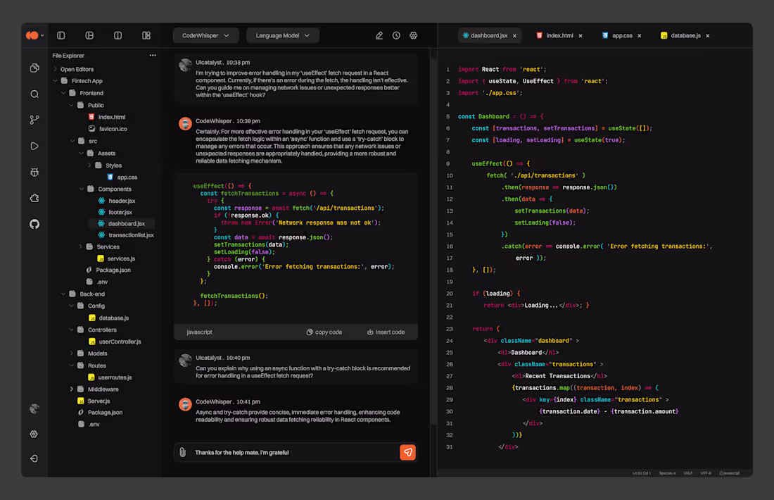 Cover image for AI Code Editor - Codewhisper