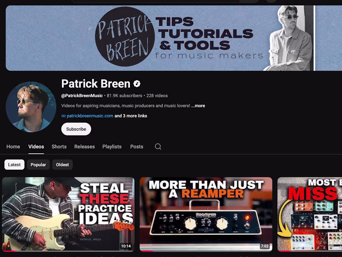 Cover image for YouTube Video Editing — Patrick Breen