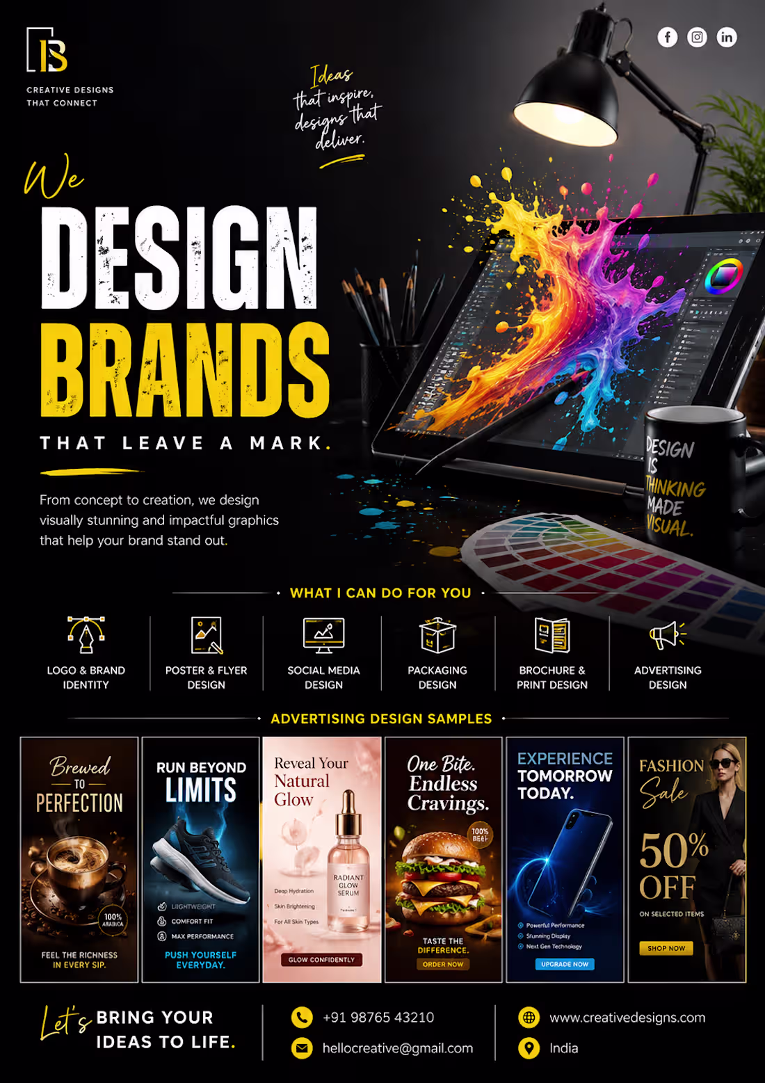 Cover image for This is an advertisement graphics design poster.: