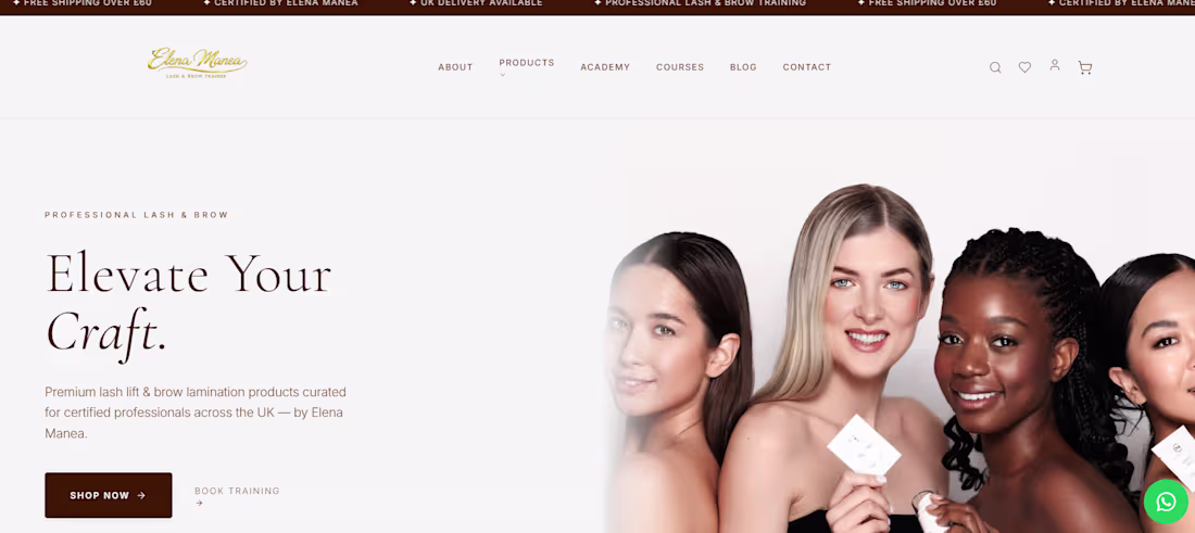 Cover image for An e-store for professionals in eye & brow industry. The bus...