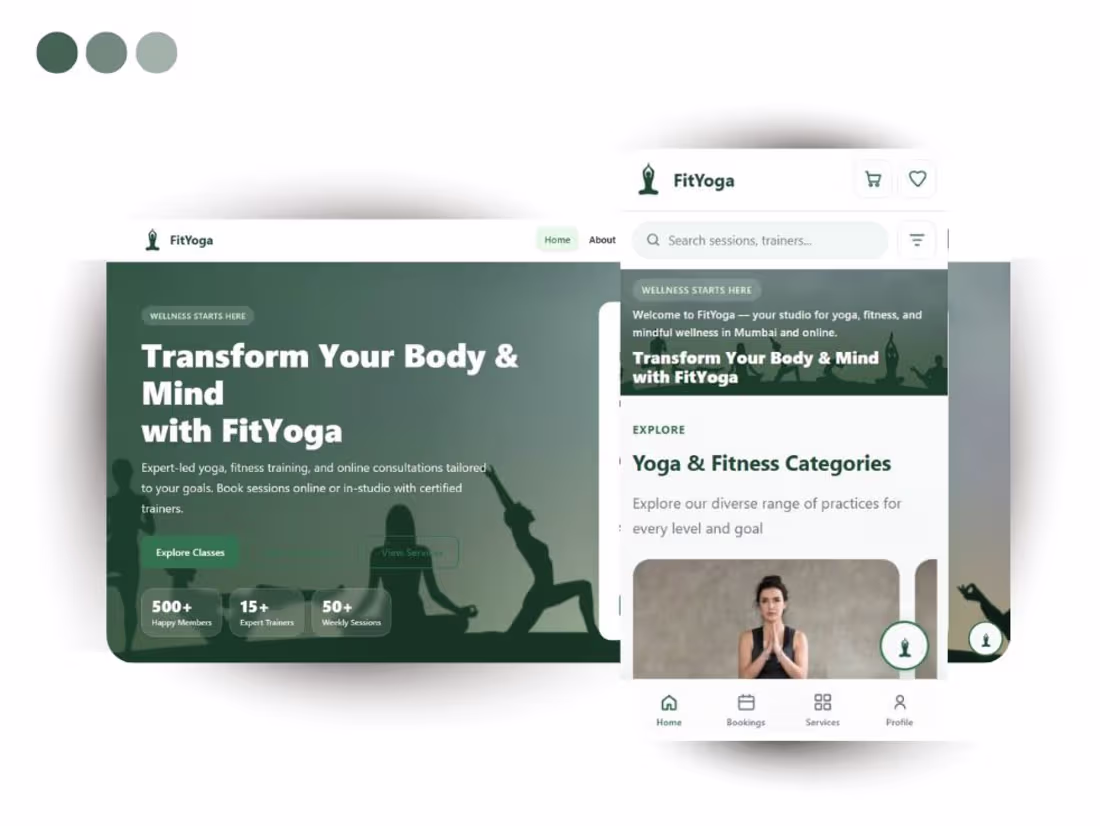 Cover image for Many yoga trainers and wellness