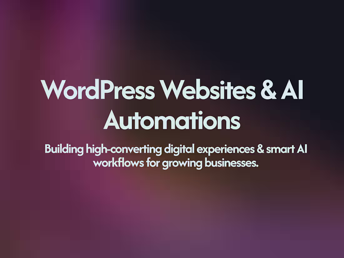 Cover image for WordPress Website Design