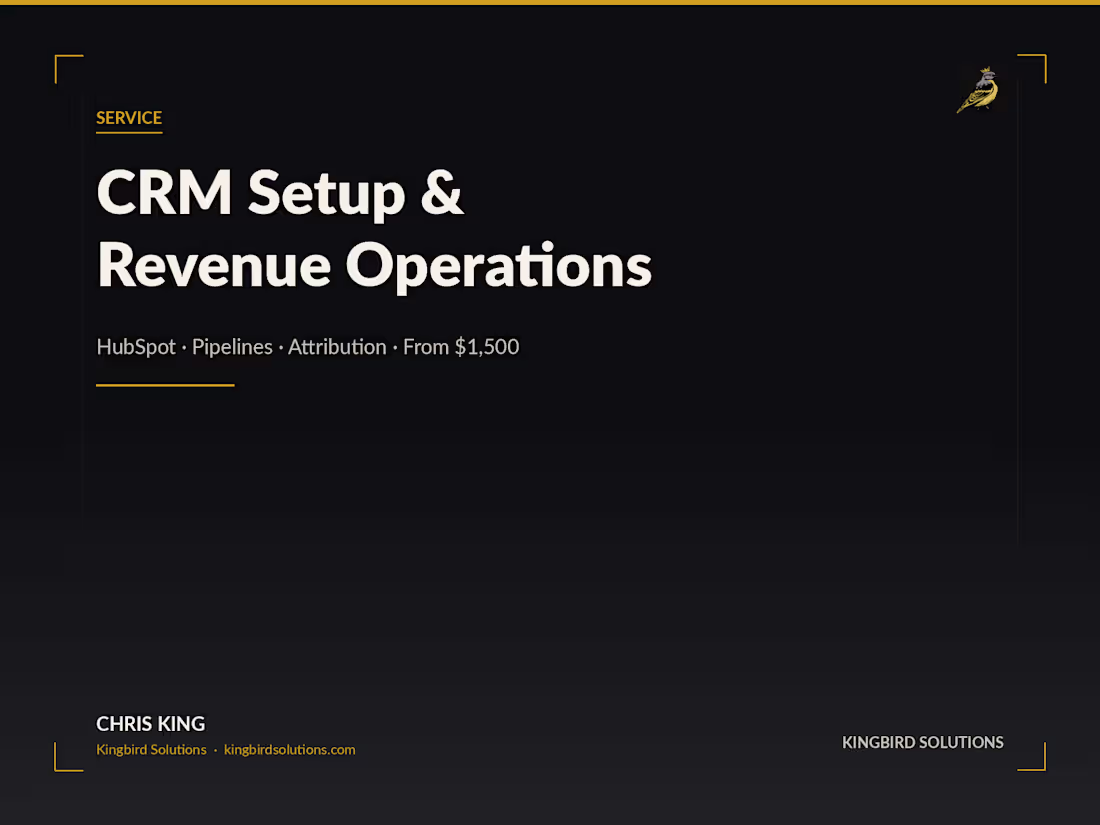 Cover image for CRM Setup & Revenue Operations