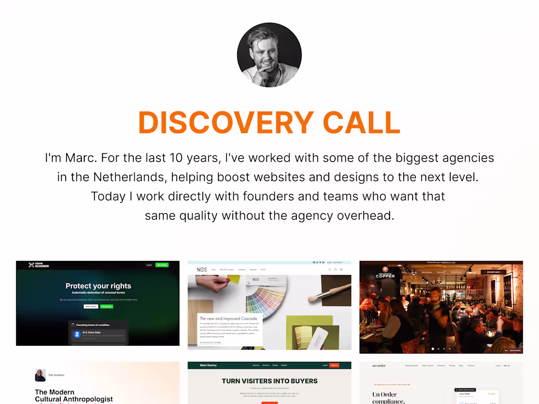 Cover image for Free discovery call