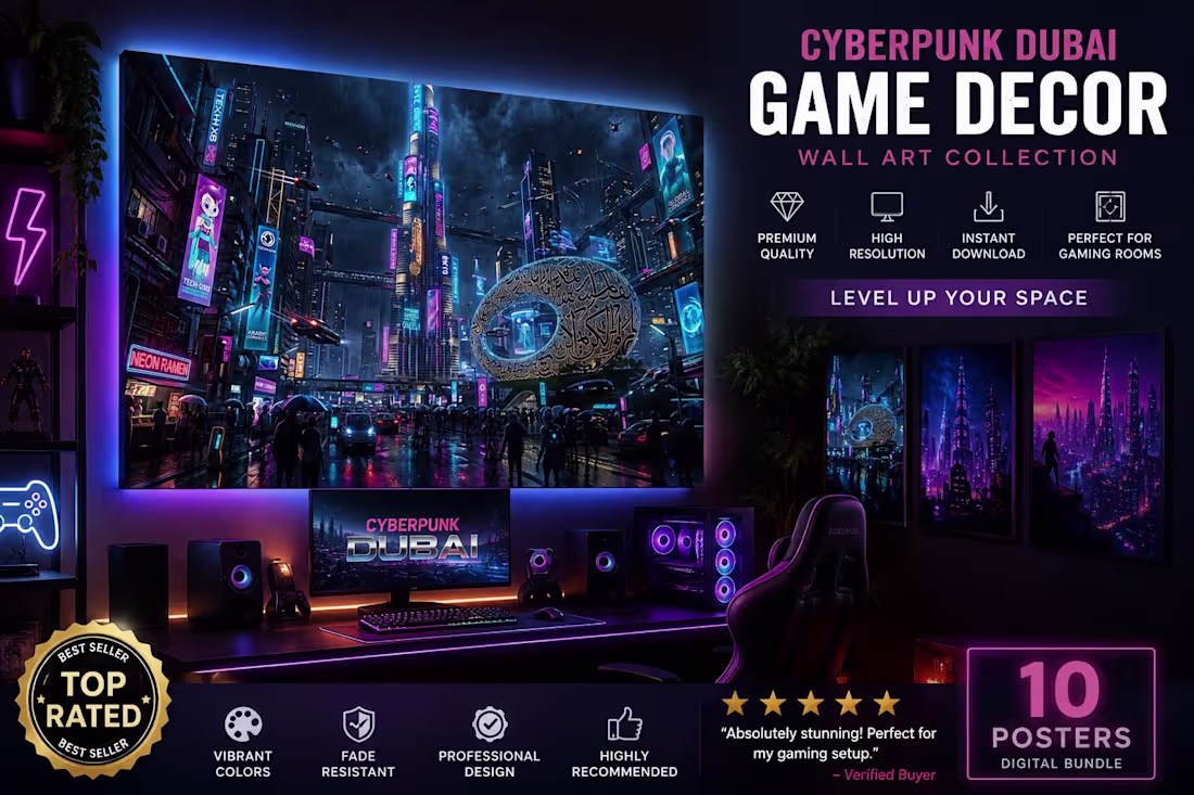 Cover image for SEO Title
Cyberpunk Dubai Wall Art,