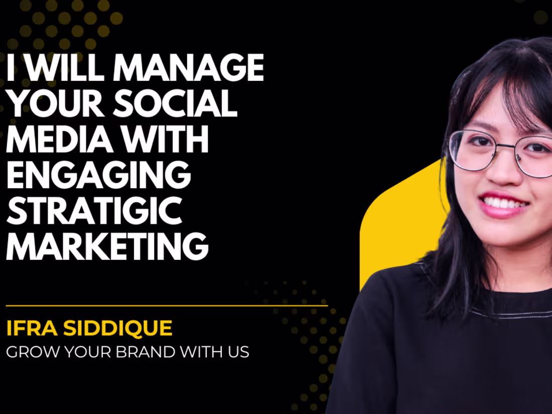 Cover image for I will be your marketing expert, social media manager 
