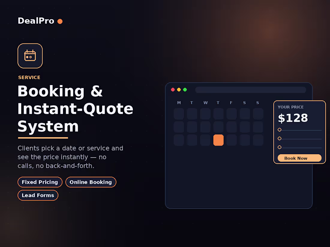 Cover image for Booking & Instant-Quote System