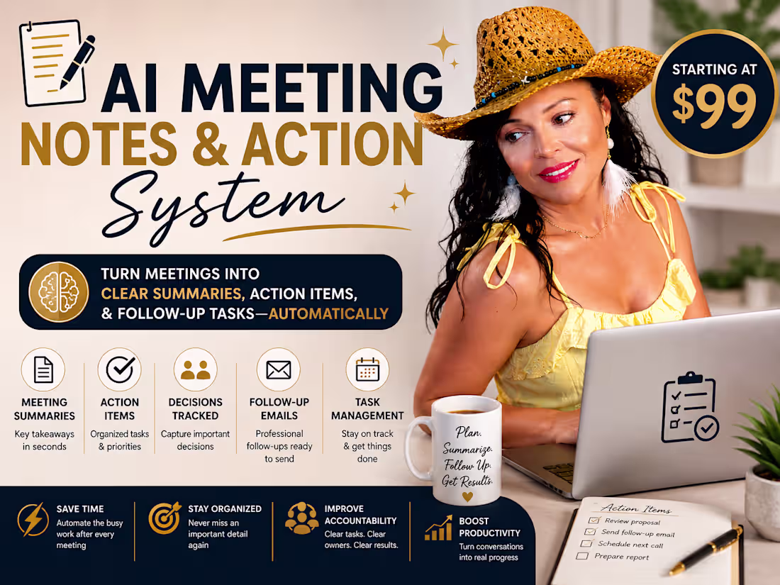 Cover image for AI Meeting Notes & Action System