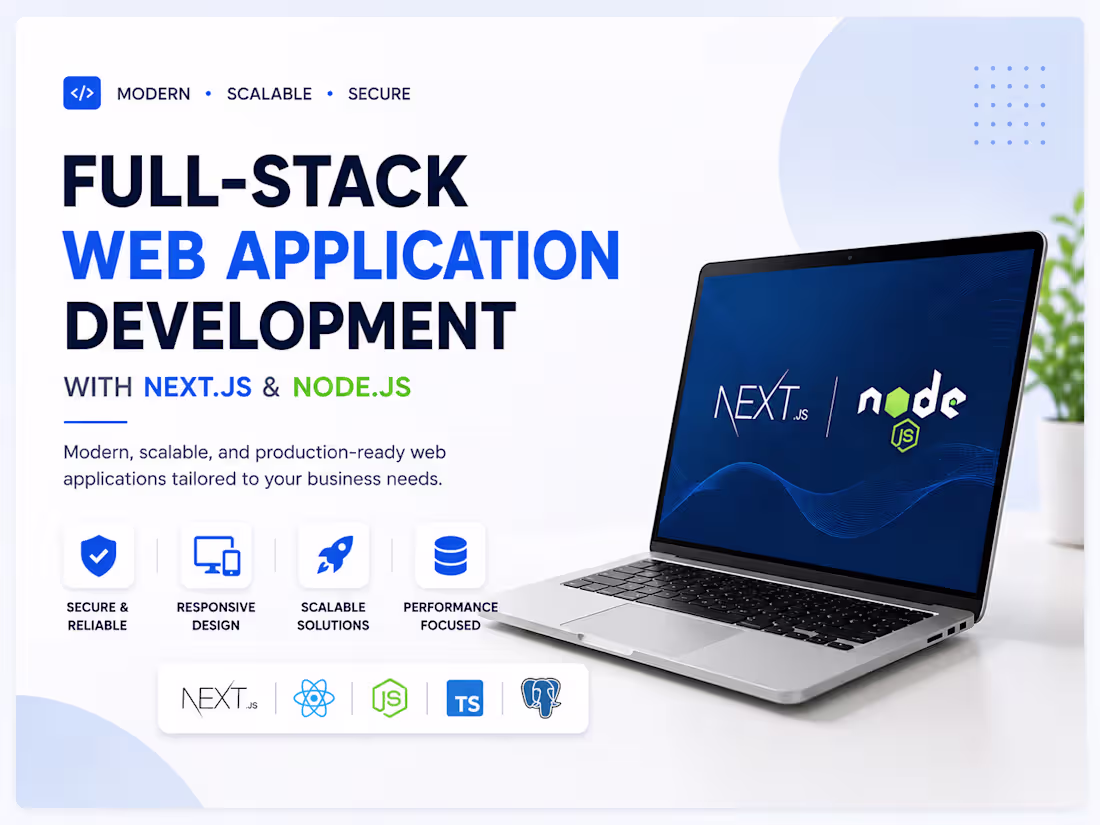 Cover image for Full-Stack Web Application Development with Next.js & Node.js