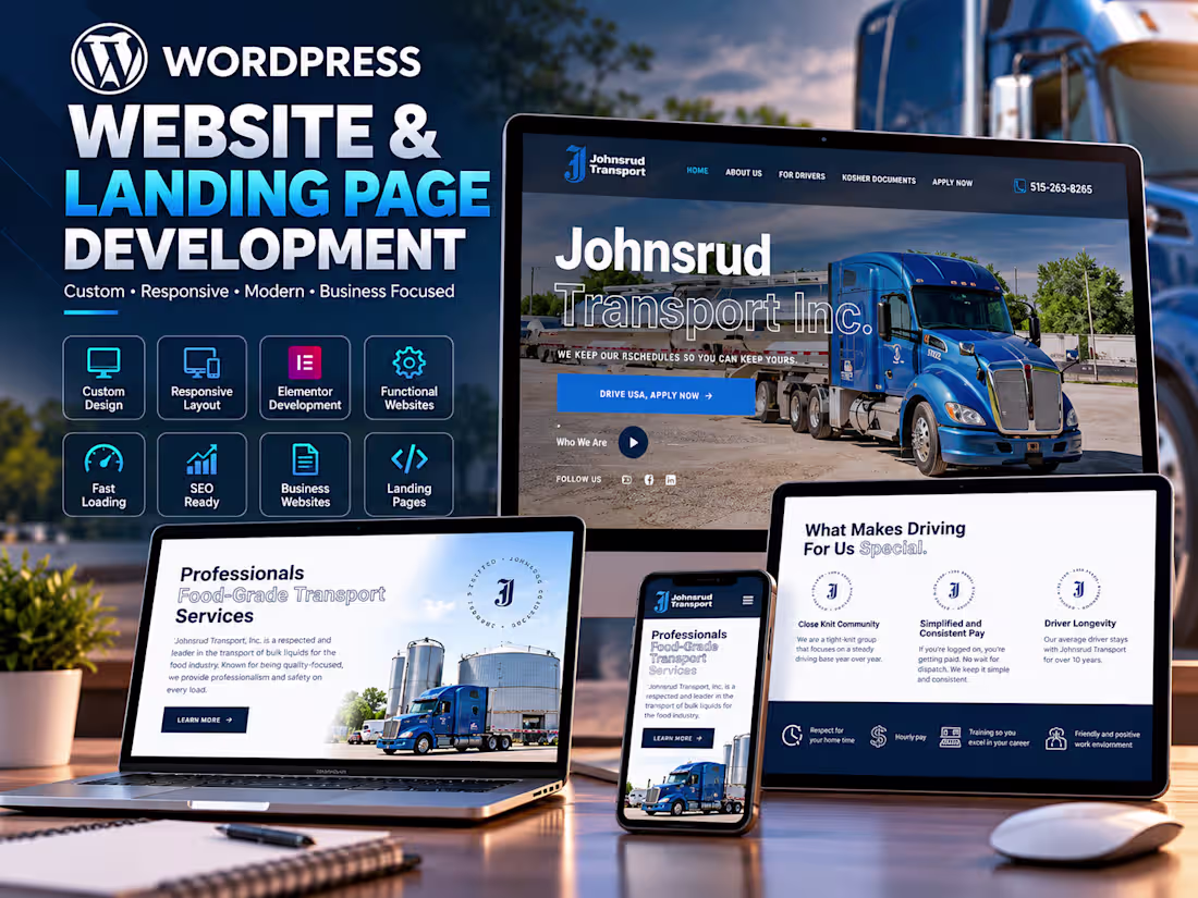 Cover image for WordPress Website & Landing Page Development