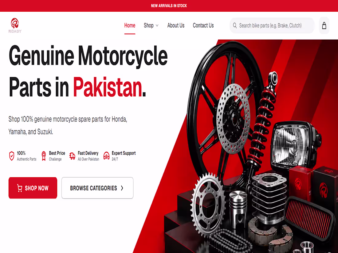 Cover image for Roady | Online Store for Motorcycle Spare Parts & Accessories