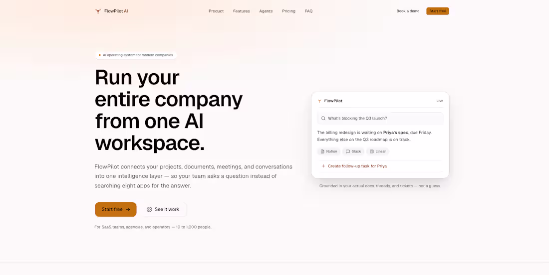 Cover image for An AI-powered SaaS workspace designed