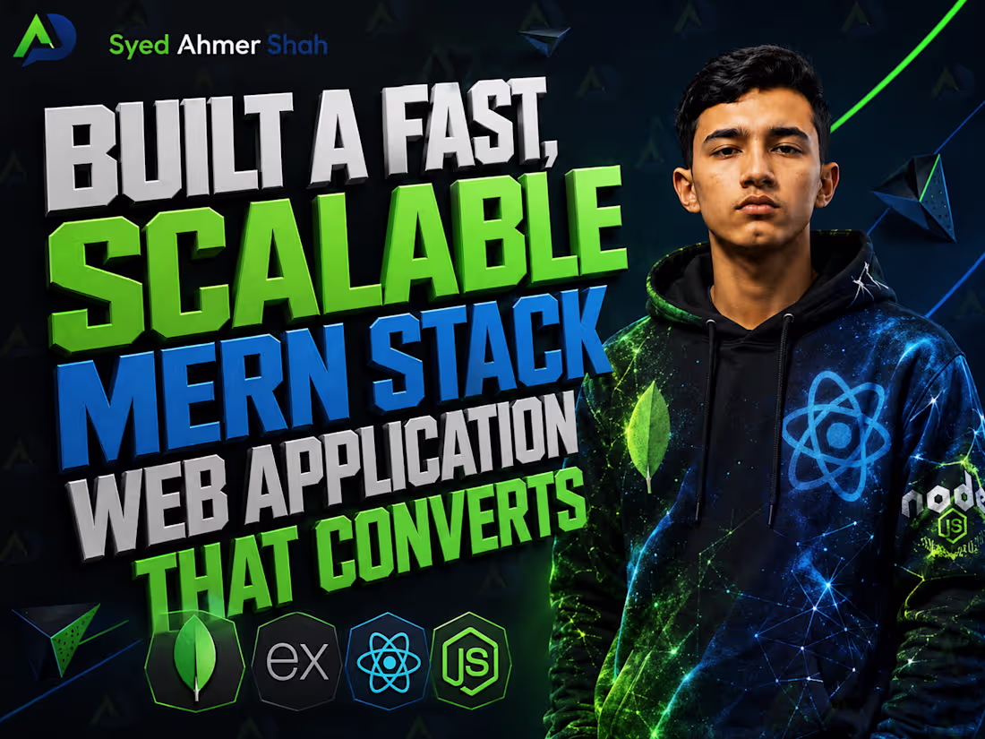 Cover image for Build a Fast, Scalable MERN Stack Web Application That Converts