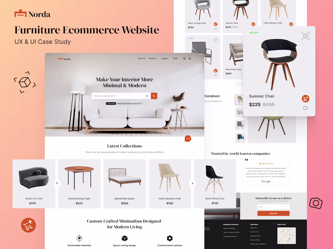 Cover image for Norda - Furniture Ecommerce Website