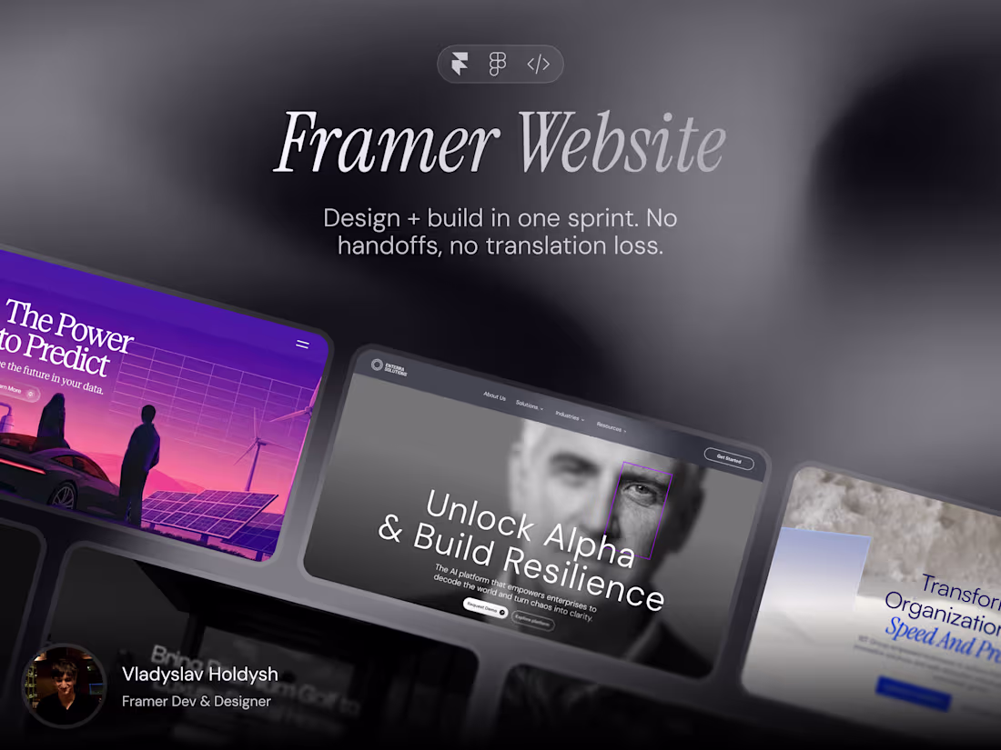 Cover image for Framer Website — Design + Build