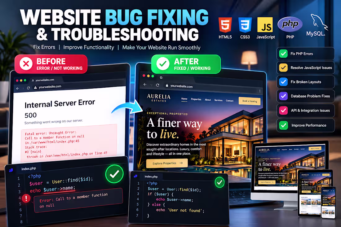 Cover image for Is your website showing errors,