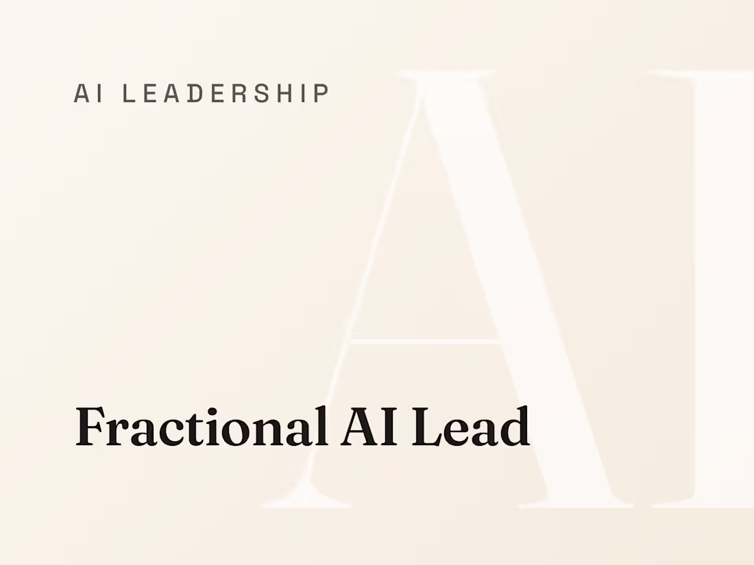 Cover image for Fractional AI Lead