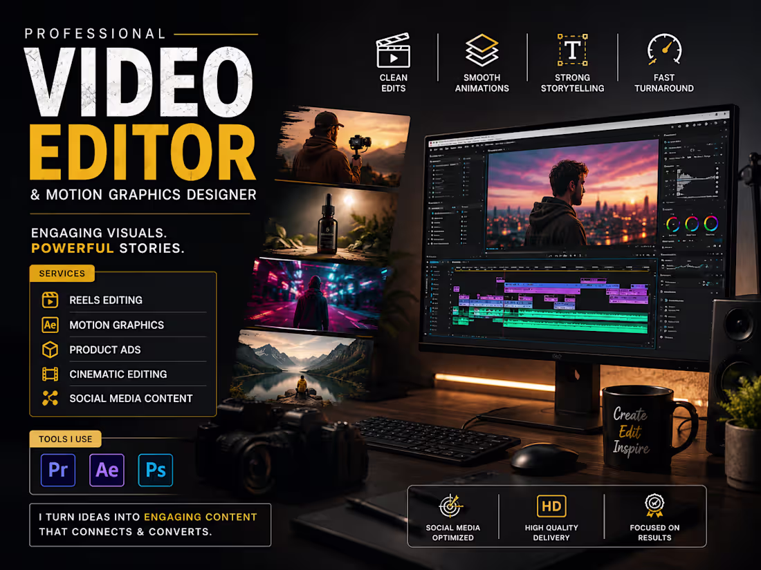 Cover image for Cinematic Reels & Motion Graphics