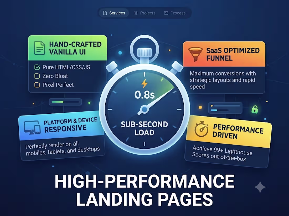 Cover image for Sub-Second SaaS Landing Page Development