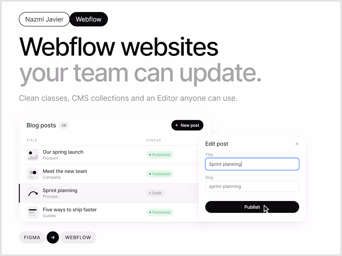 Cover image for Webflow Website from Your Figma Design