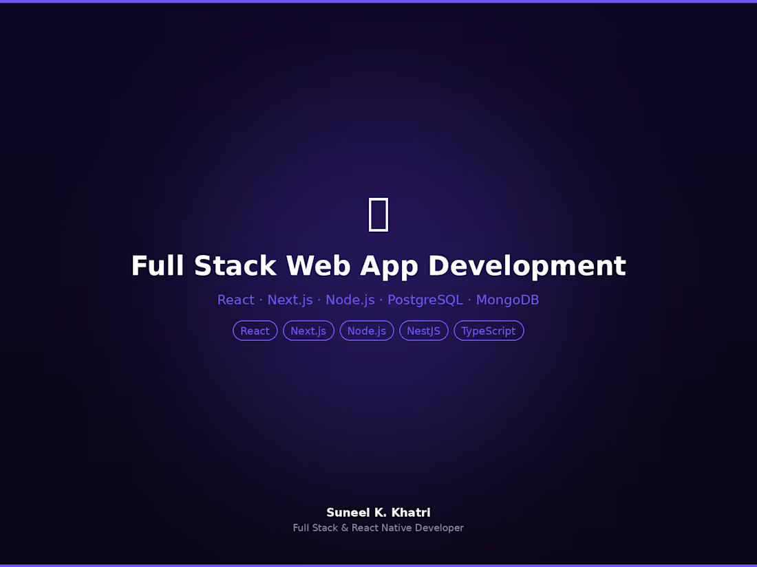 Cover image for Full Stack Web App Development