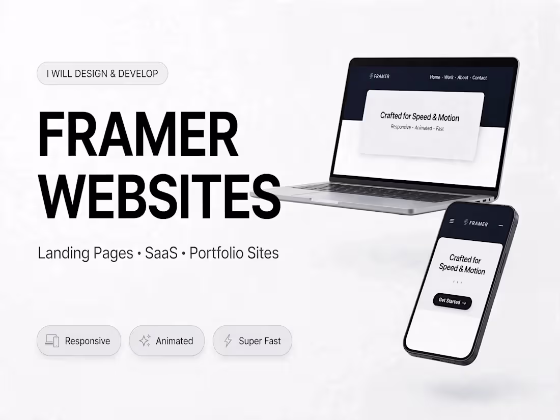 Cover image for I will build a 3d animated framer website