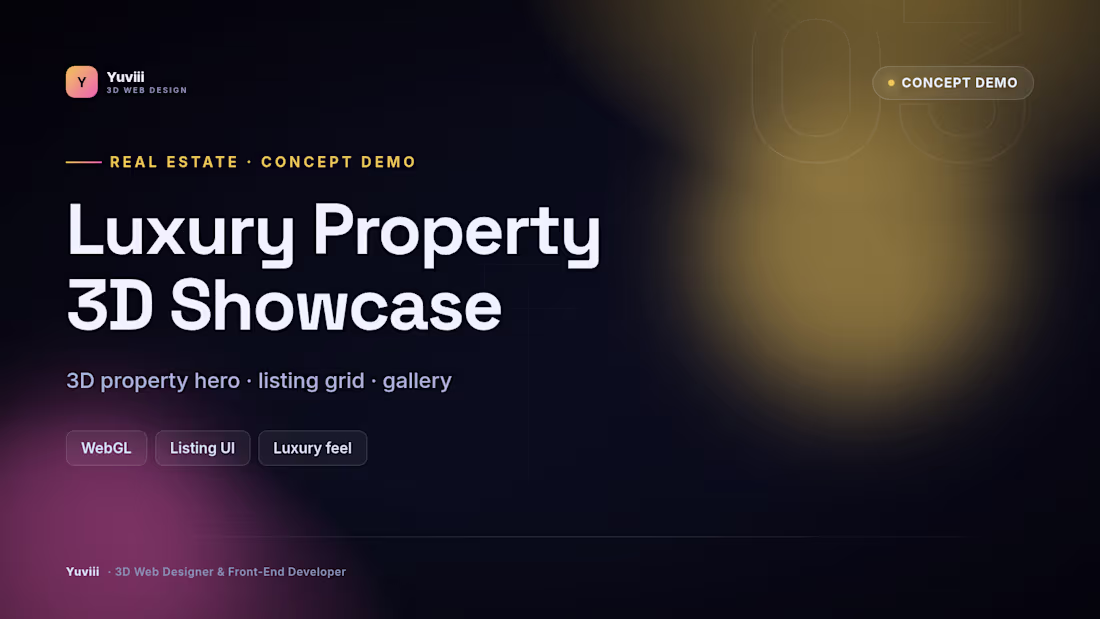 Cover image for Concept demo. 3D property hero,