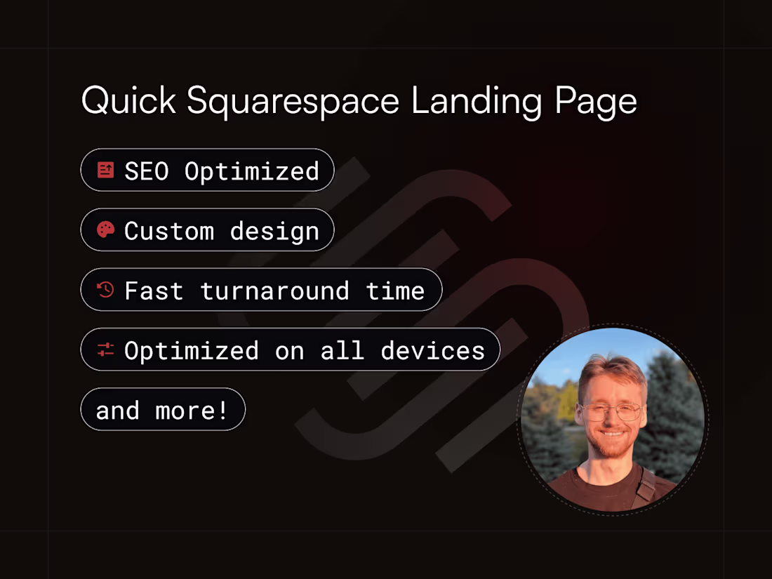 Cover image for Quick Squarespace Landing Page