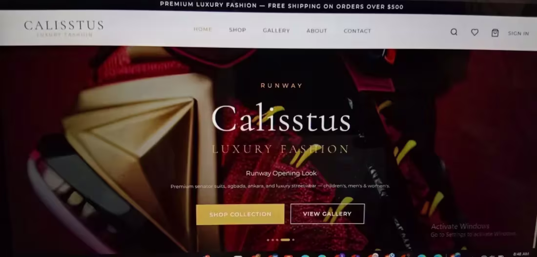 Cover image for Calisstus luxury fashion